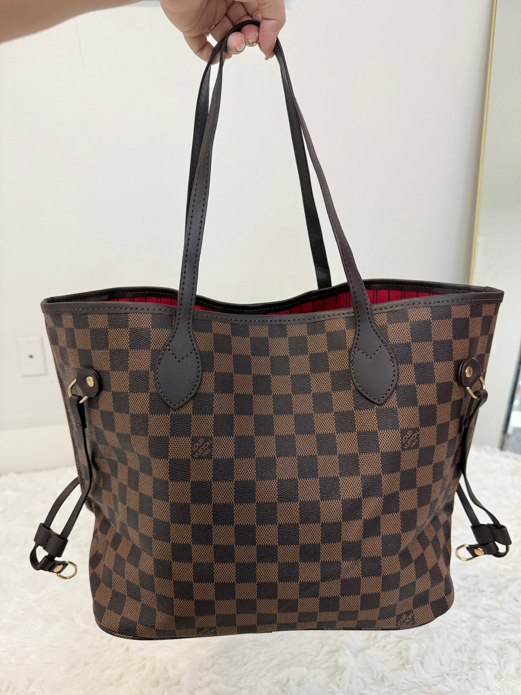 Brown Checkered Bag
