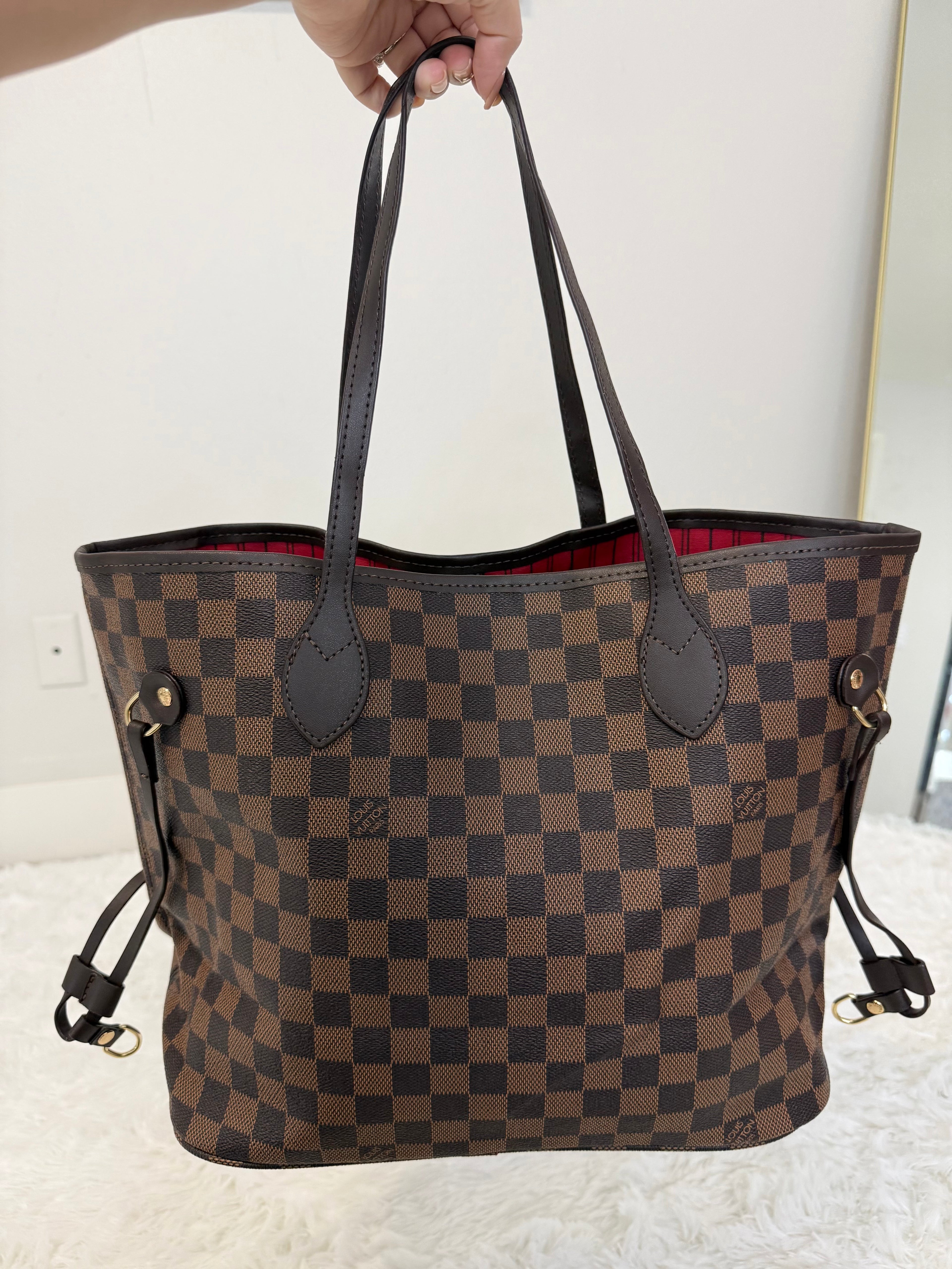 Brown Checkered Bag