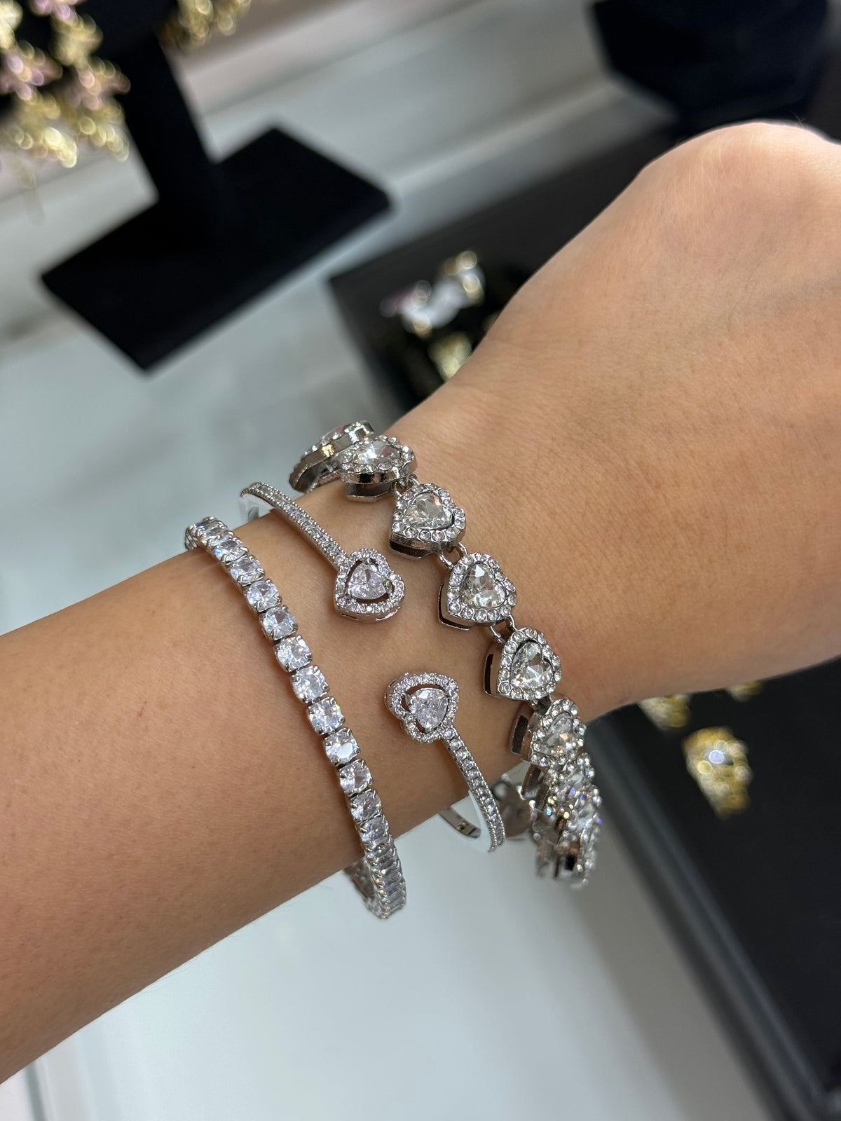Silver Heart Trio Stack