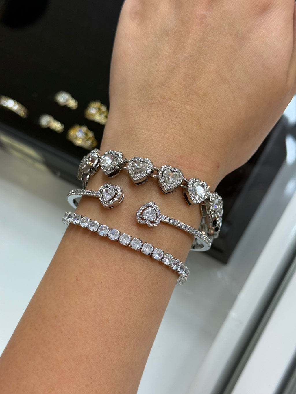 Silver Heart Trio Stack