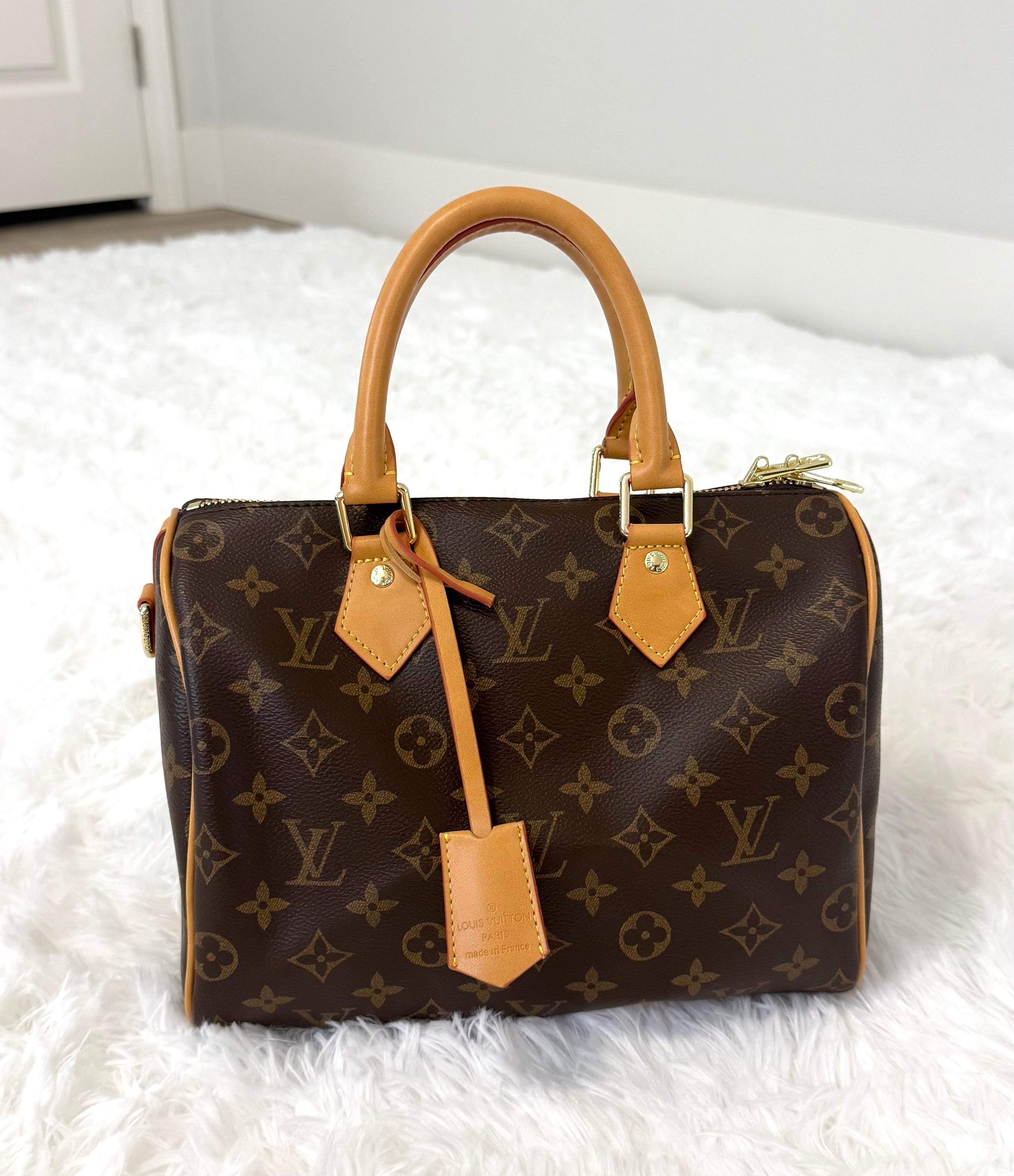 Large Chocolate Brown Barrel Handbag