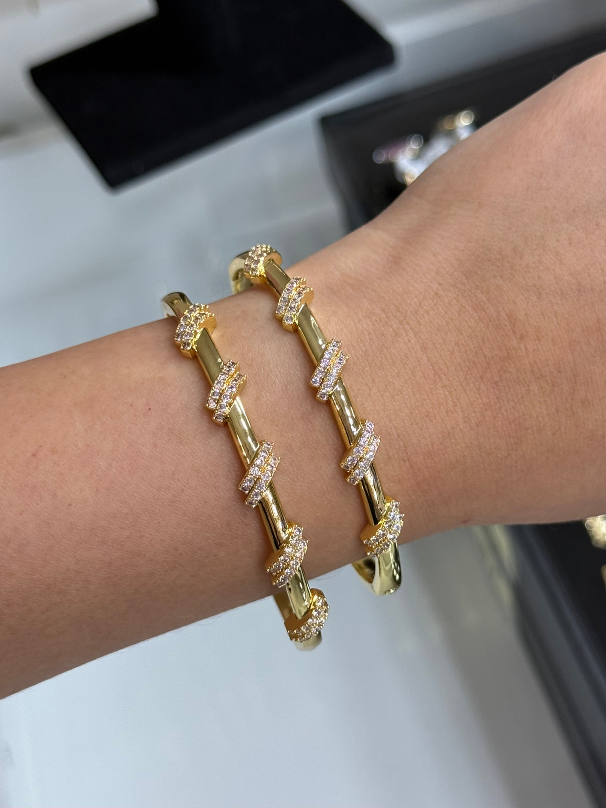 Crystal Knot Cuff Bracelet