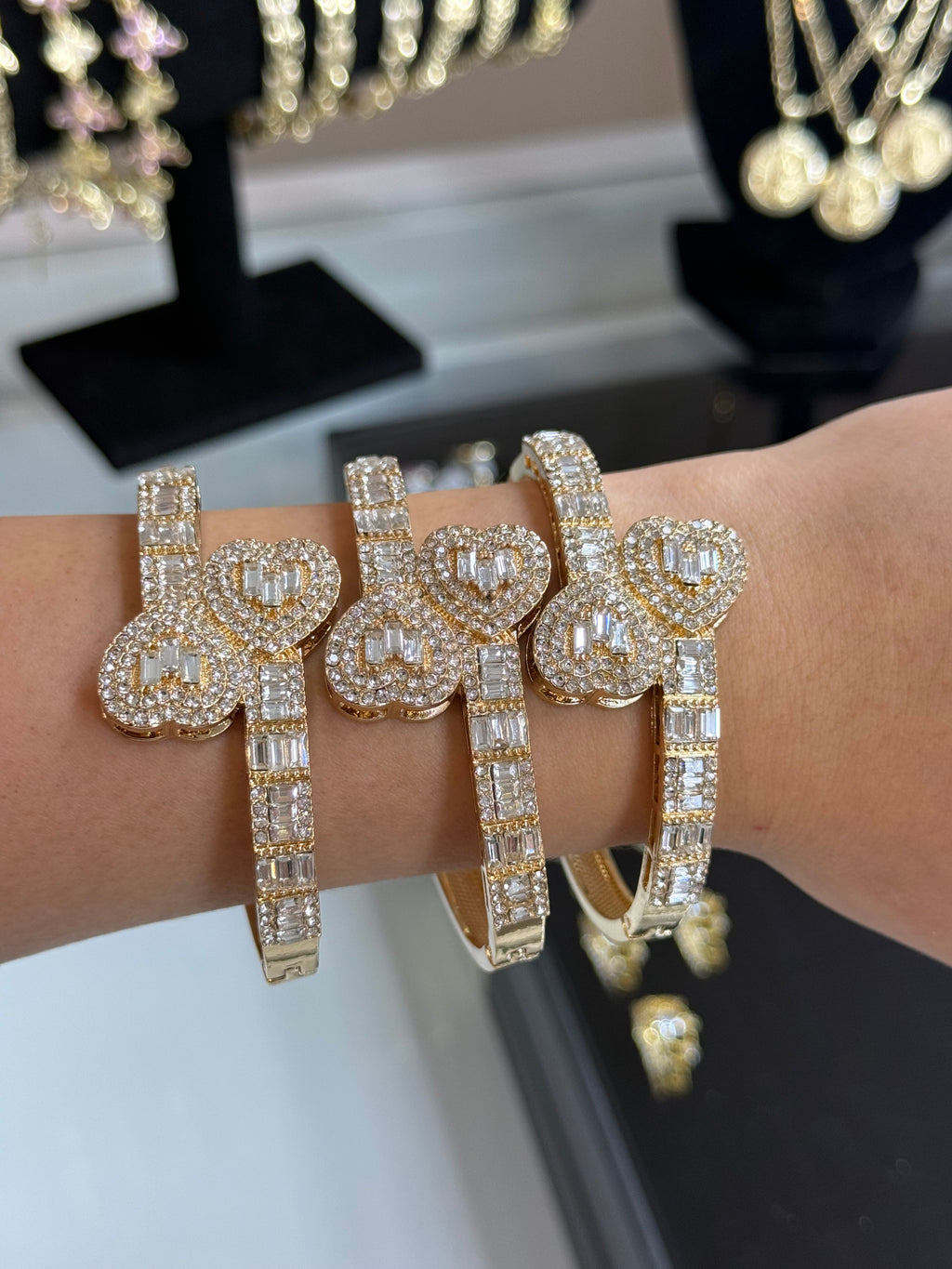 Golden Double Heart Luxe Bracelet