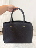 Black Embossed Monogram Everyday Tote Bag