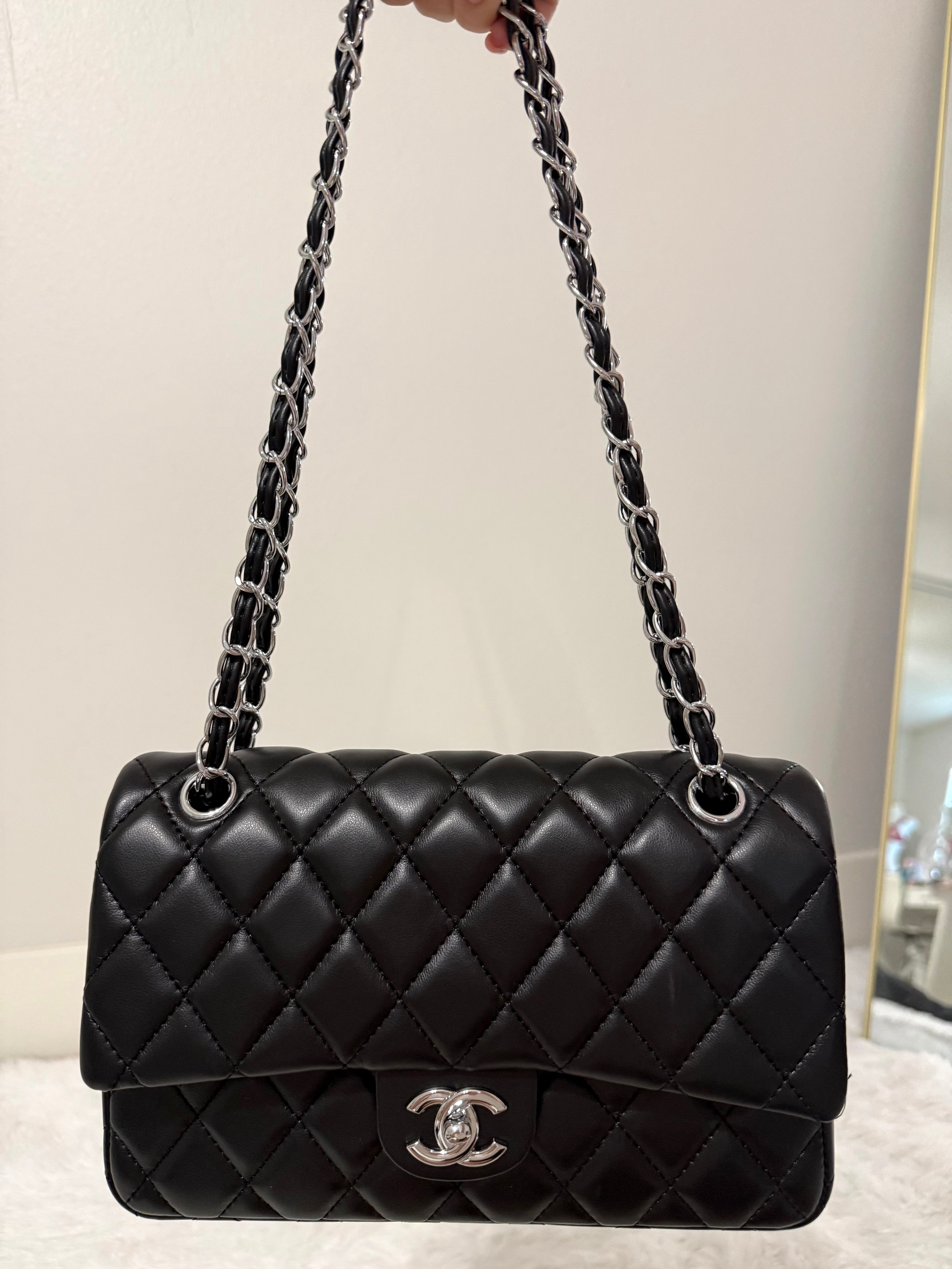 Black cc with silver hardware