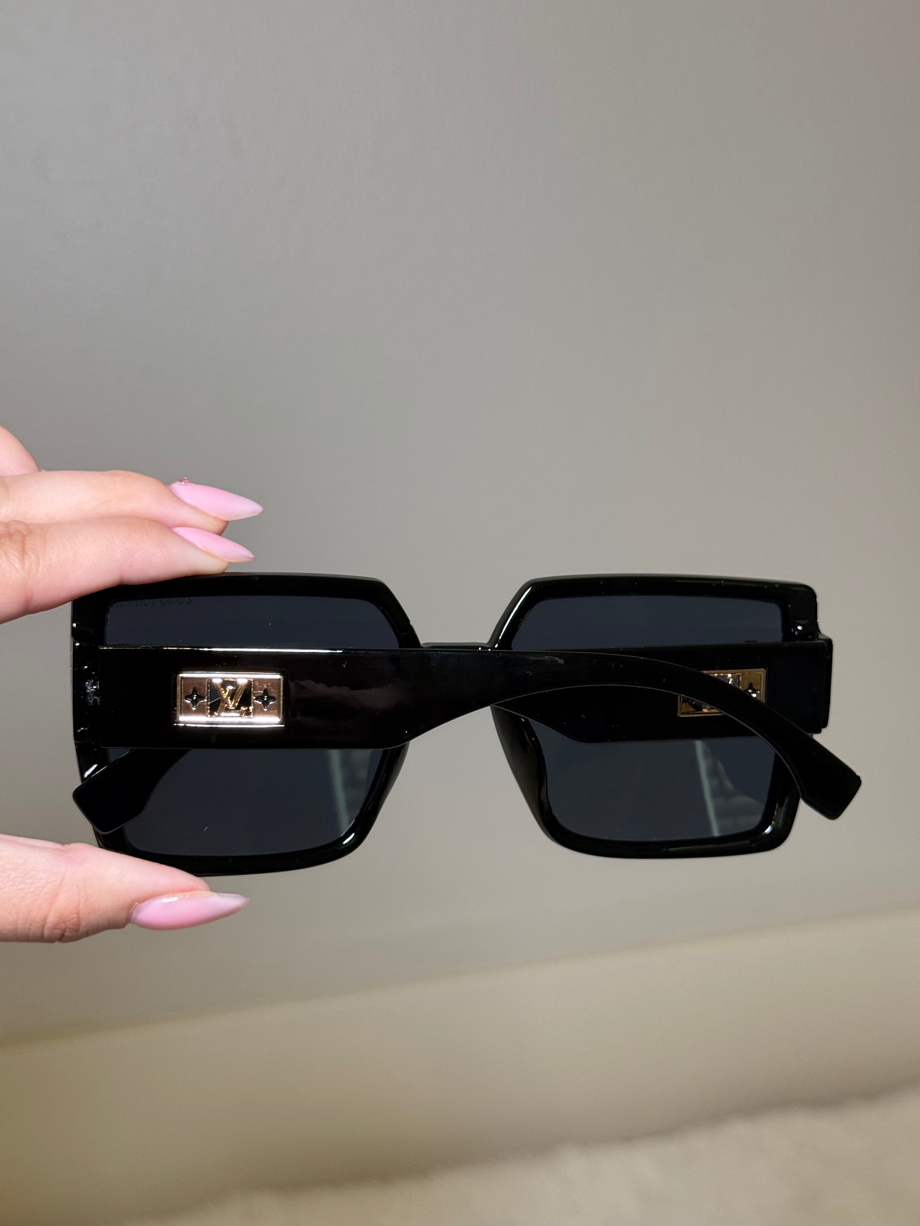 Jet Black Oversized Sunglasses