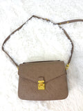 Taupe Signature Lock Bag