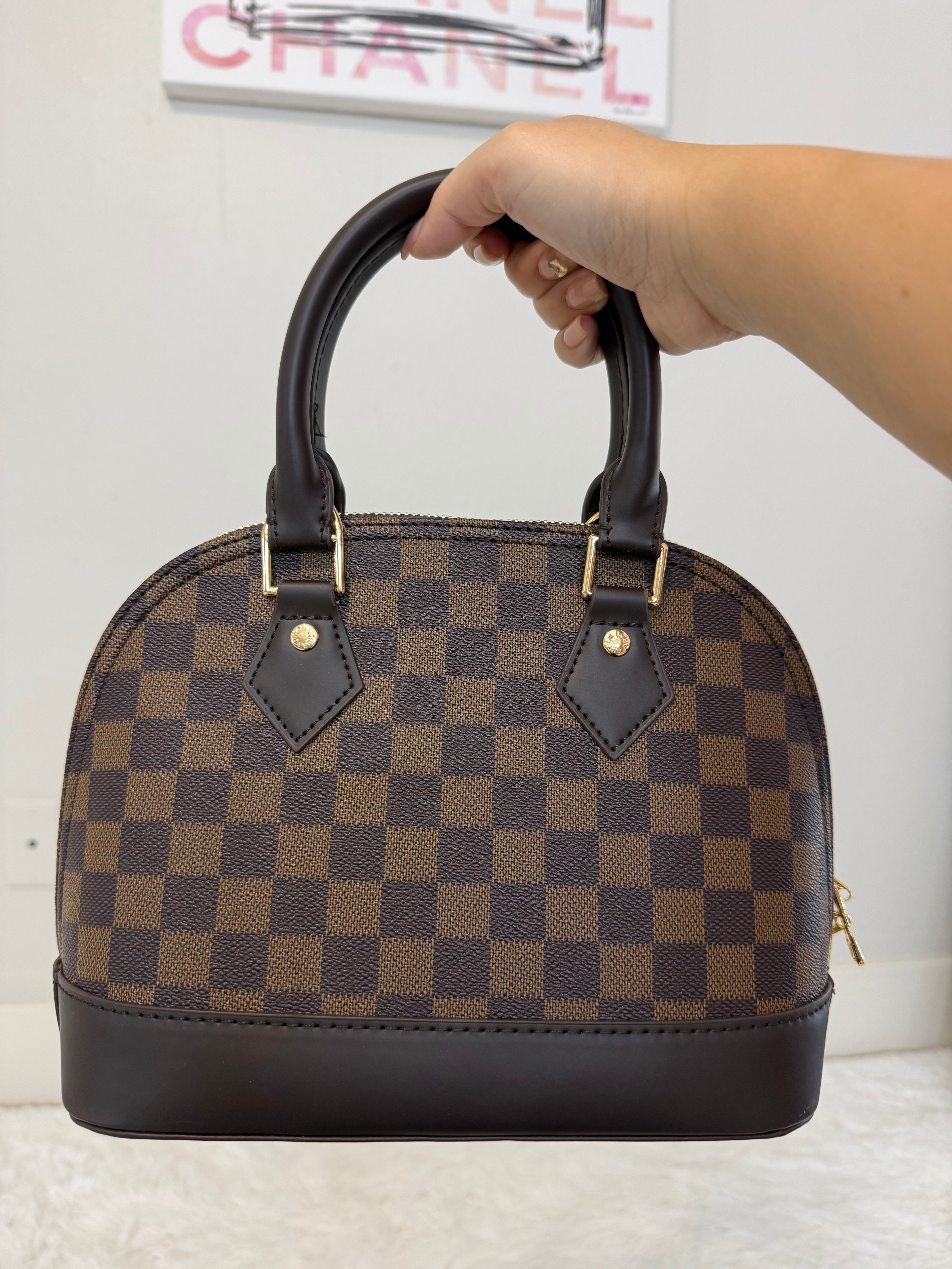 Uptown Checkered Purse