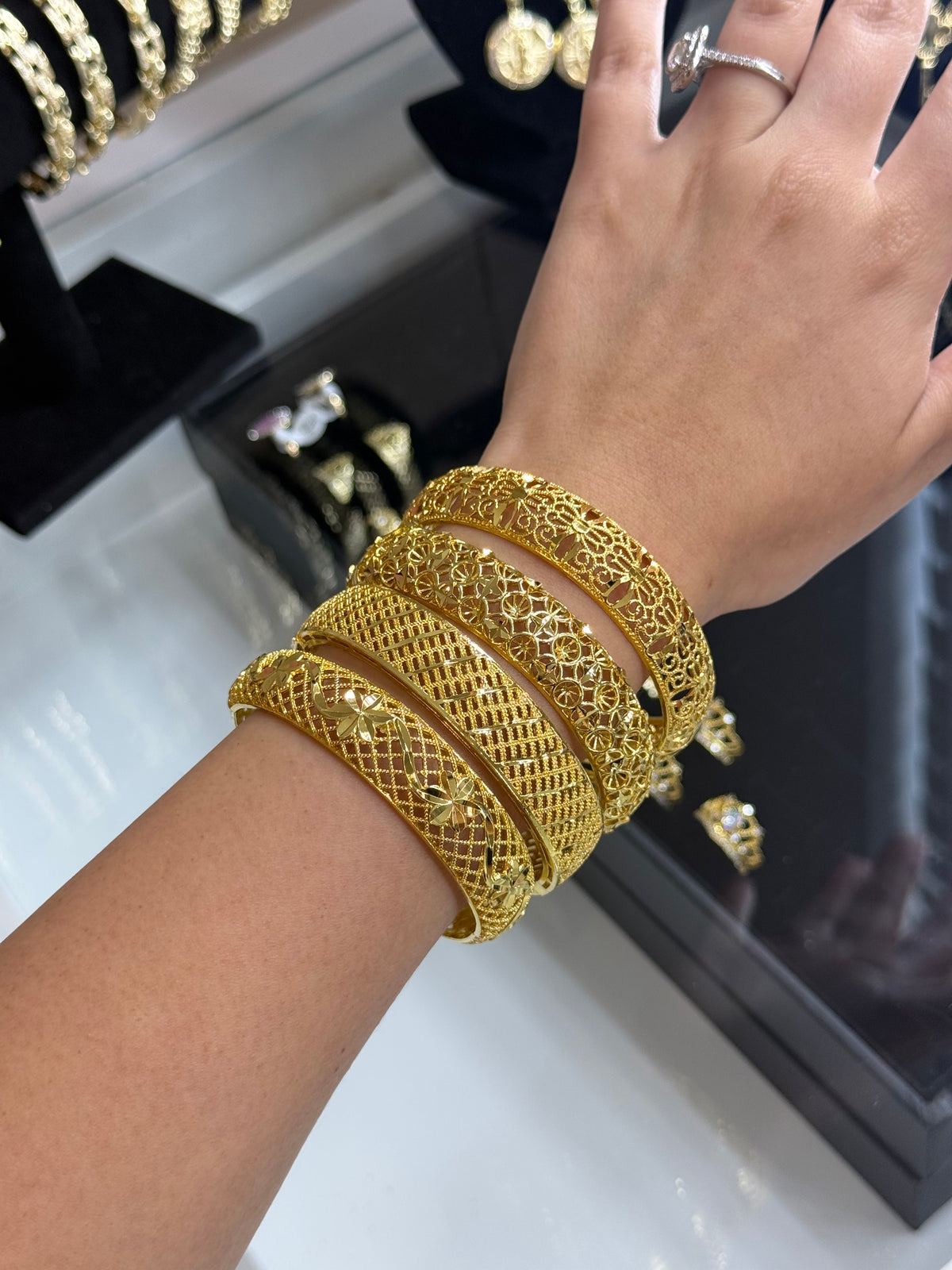 Golden Filigree Bangle