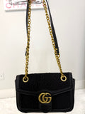 Noir Velvet Chain Bag