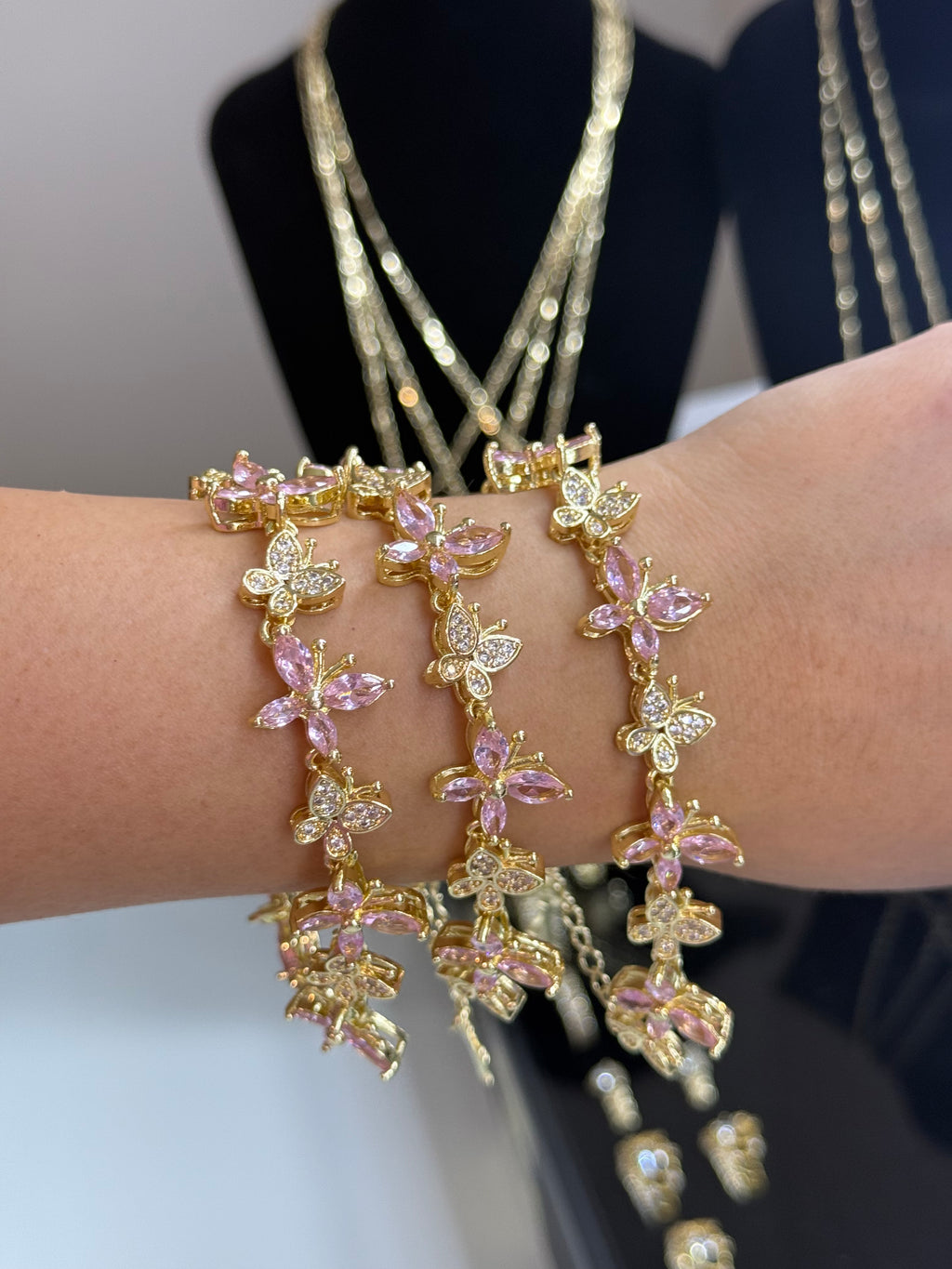 Pink Butterfly Bracelet