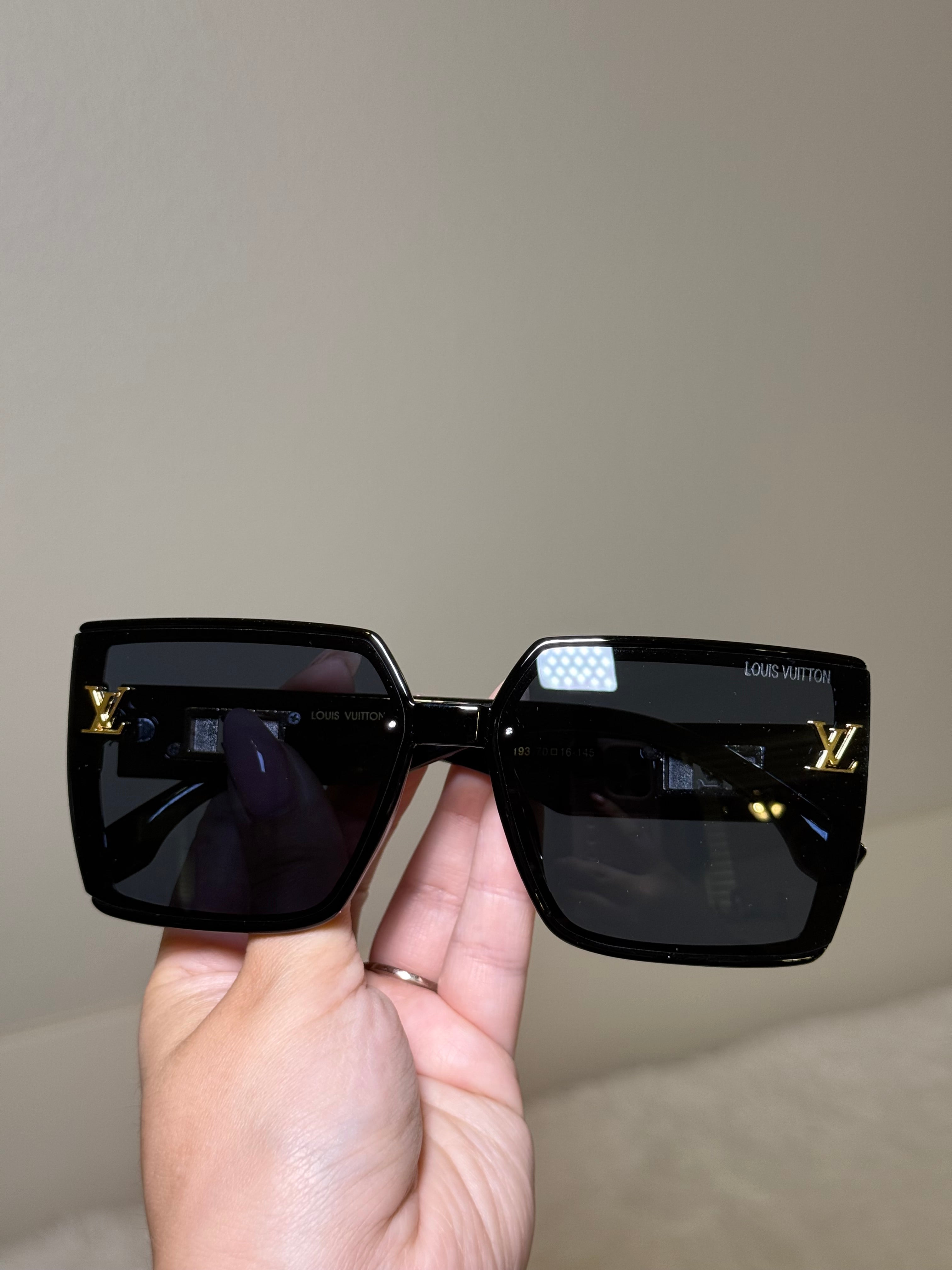 Jet Black Oversized Sunglasses