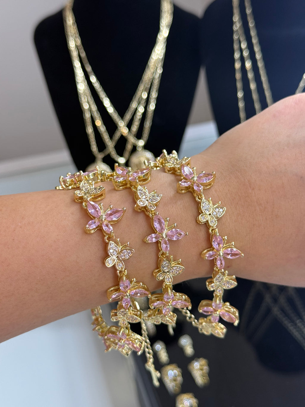 Pink Butterfly Bracelet