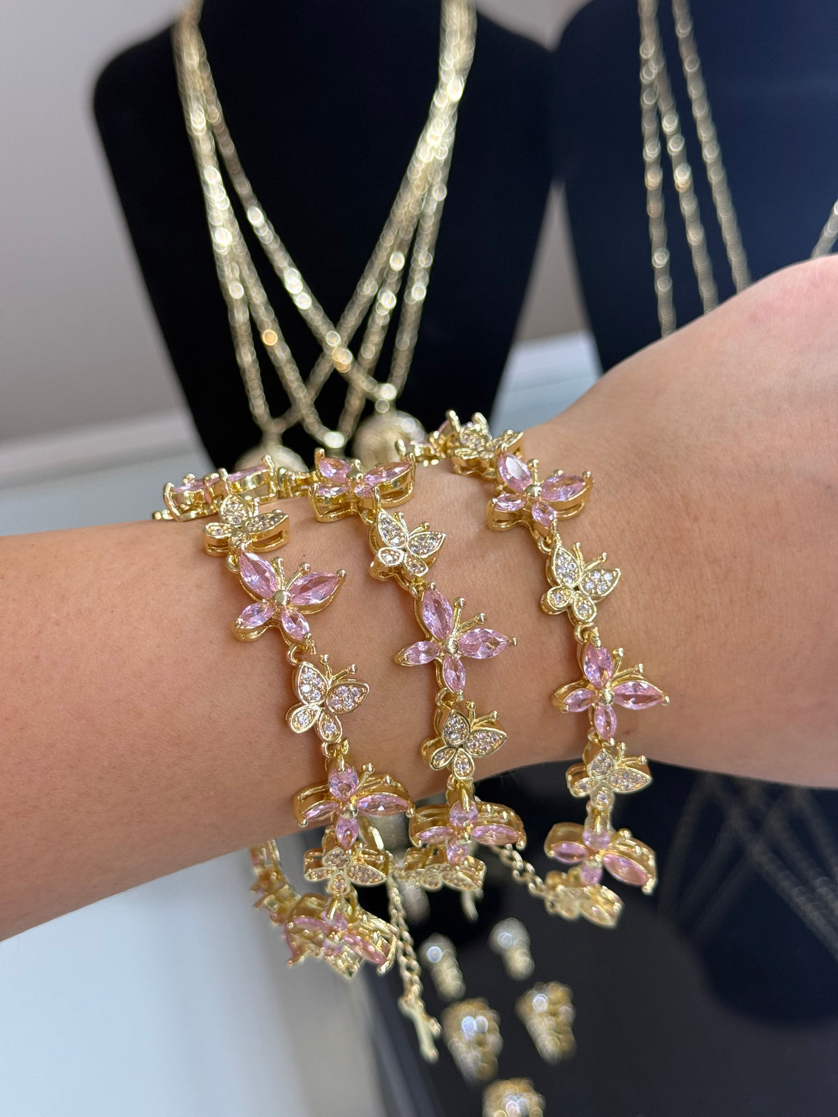 Pink Butterfly Bracelet