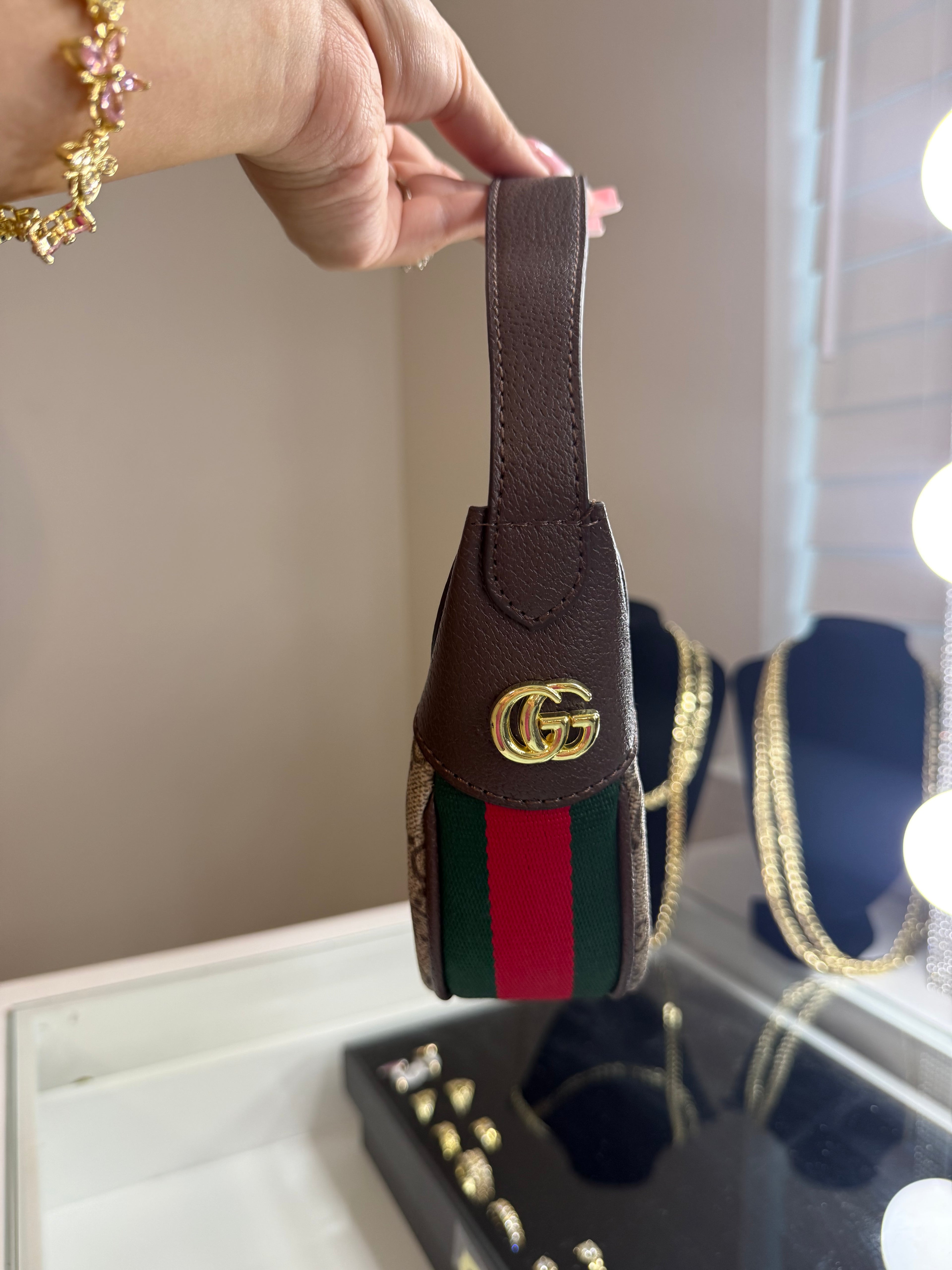 Small Latte Curve Shoulder Bag