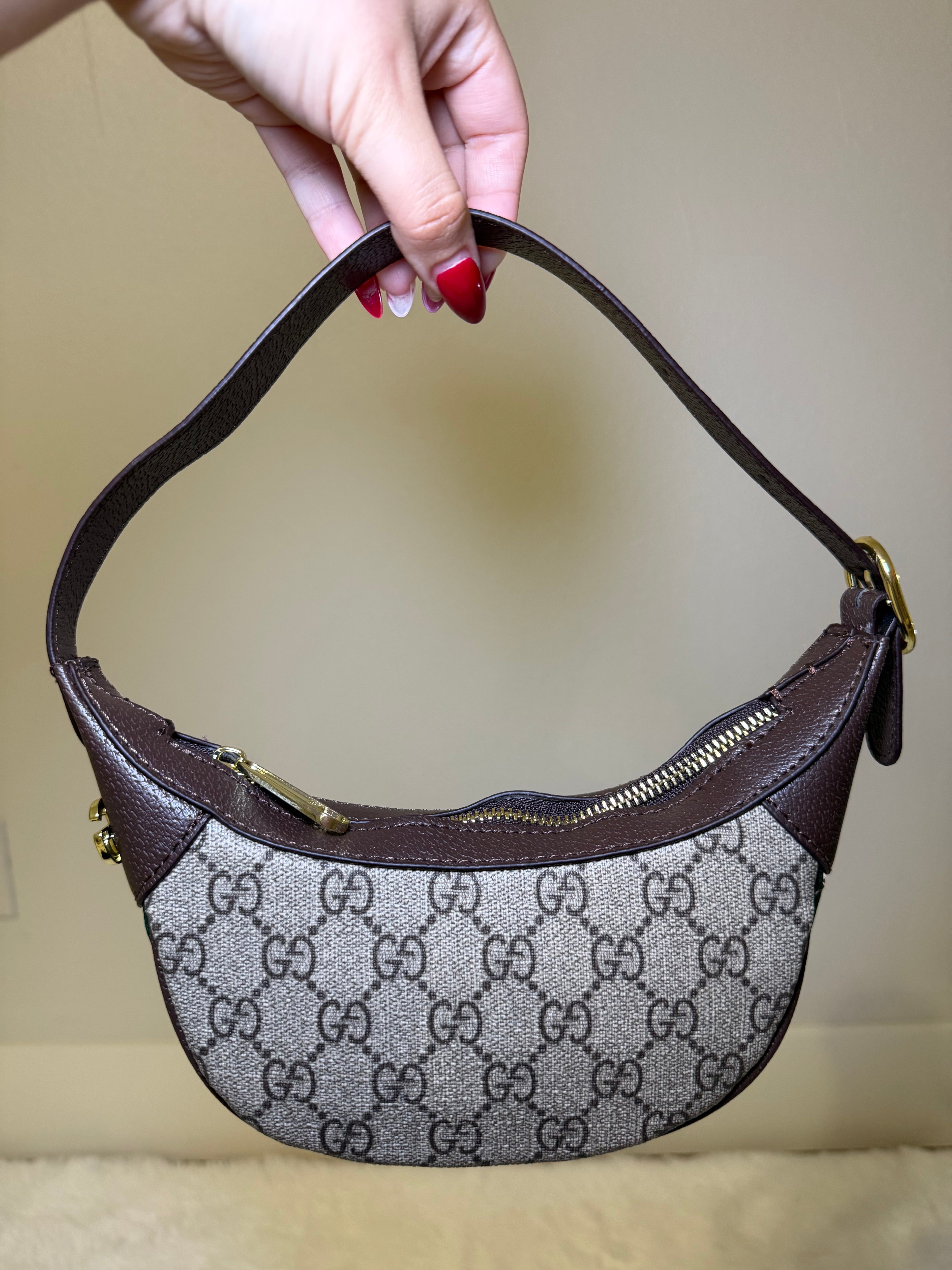 GG crescent brown bag