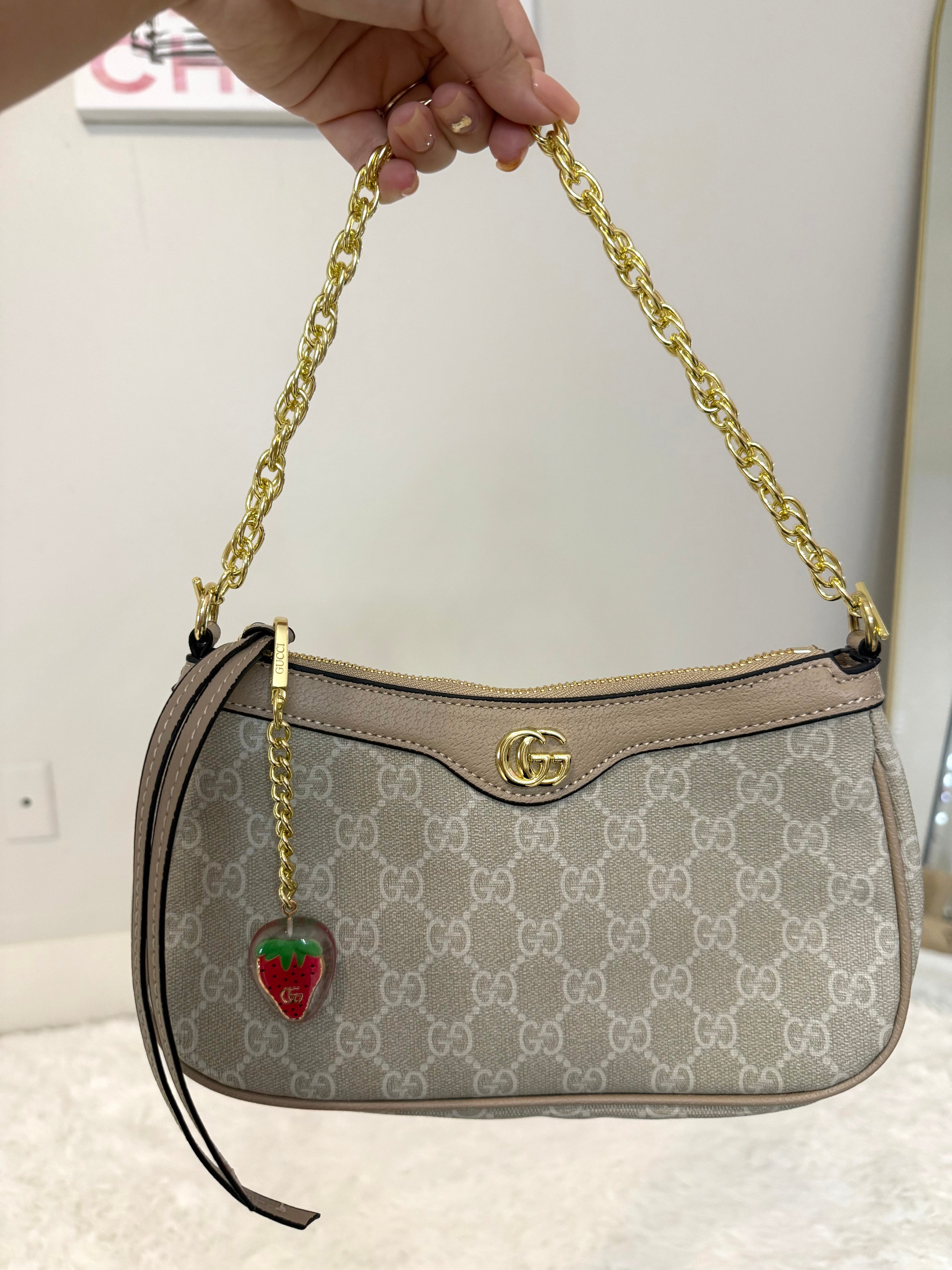 Cream GG shoulder bag
