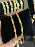 Golden Bamboo Crystal Bracelet