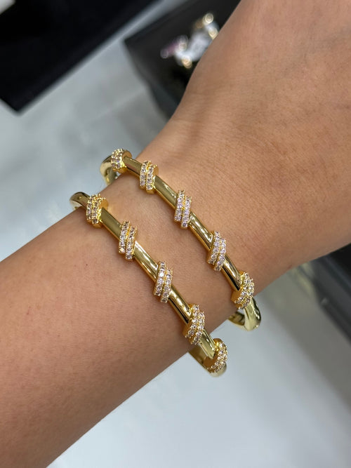 Crystal Knot Cuff Bracelet