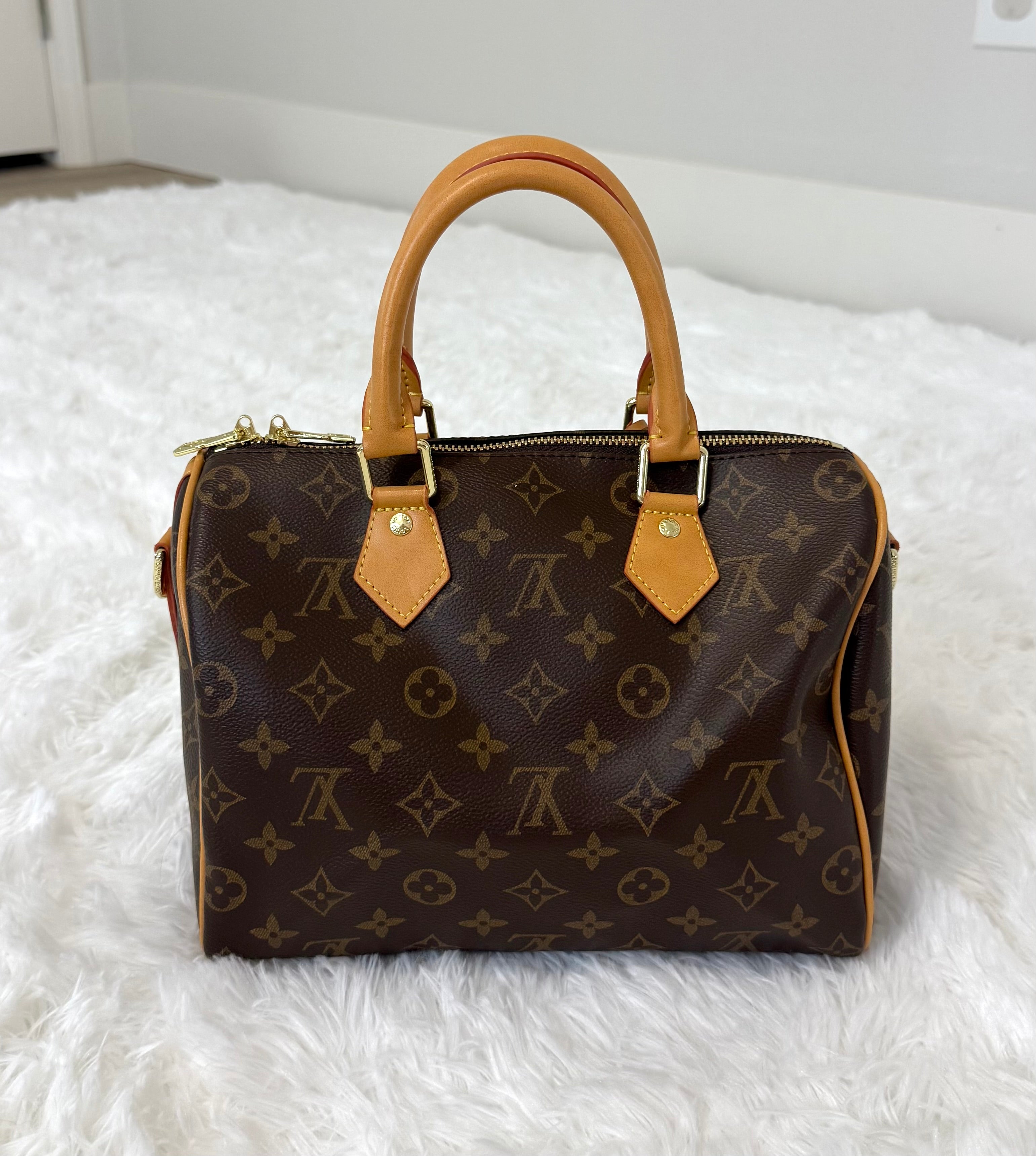 Large Chocolate Brown Barrel Handbag