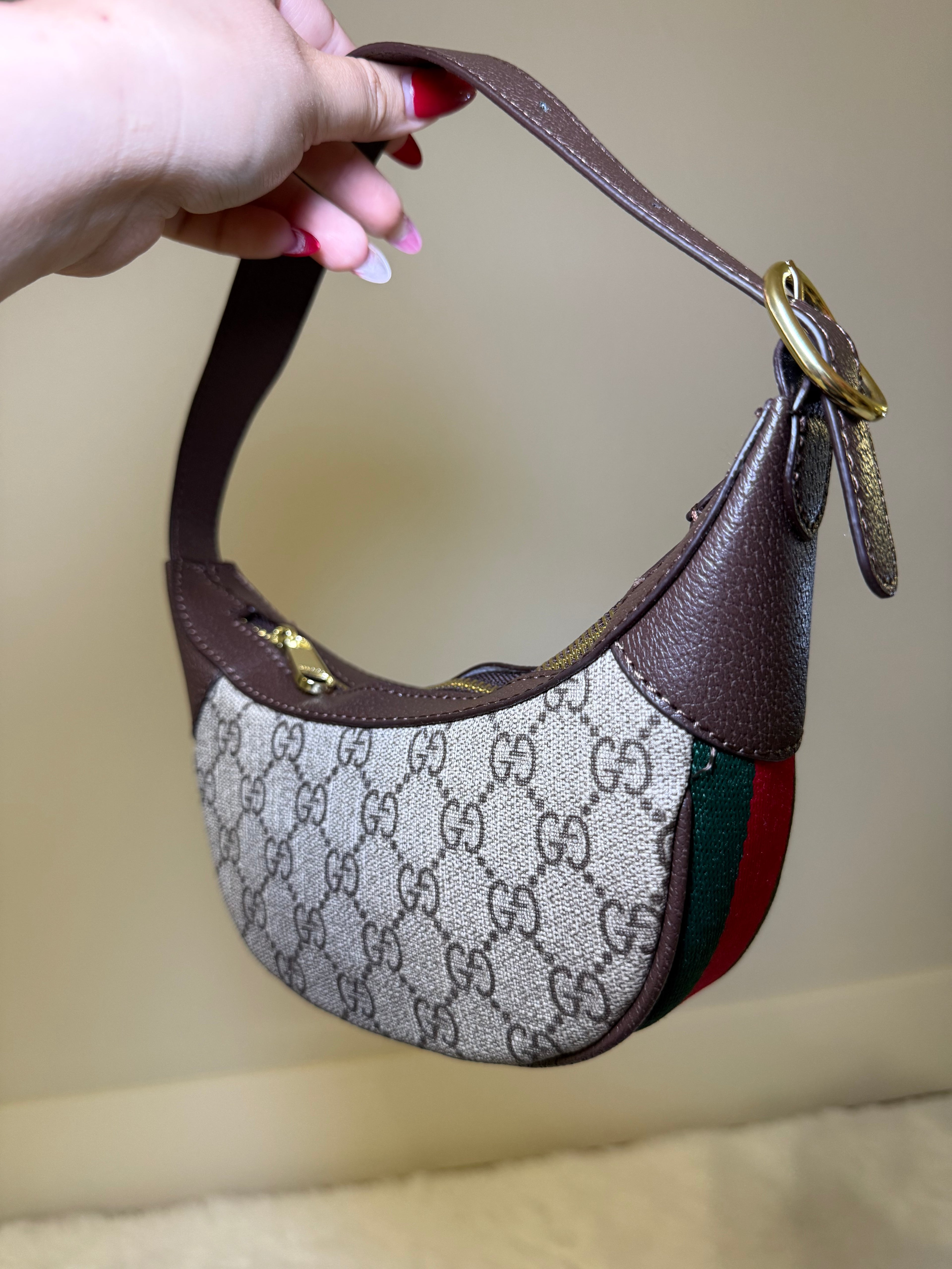 GG crescent brown bag