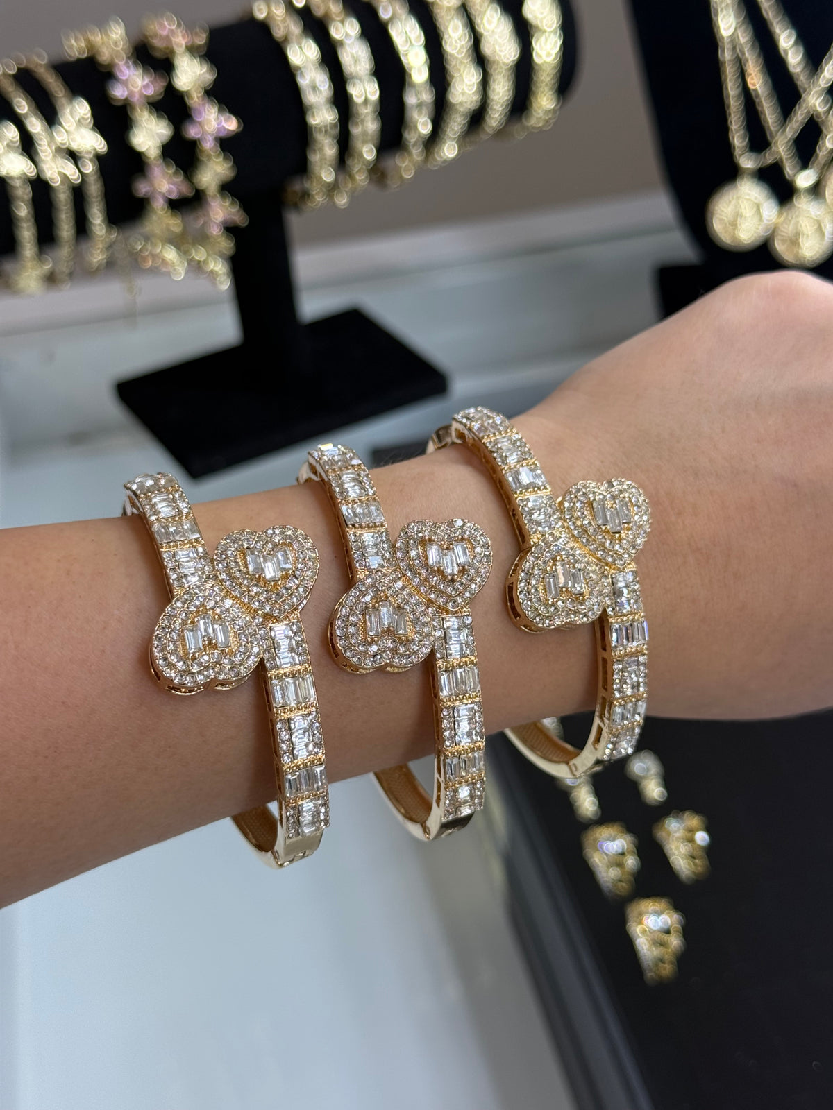 Golden Double Heart Luxe Bracelet