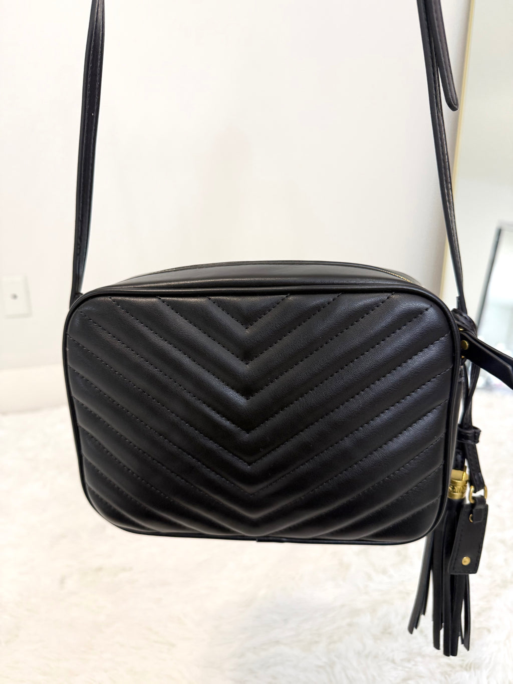 Noir Quilted Crossbody