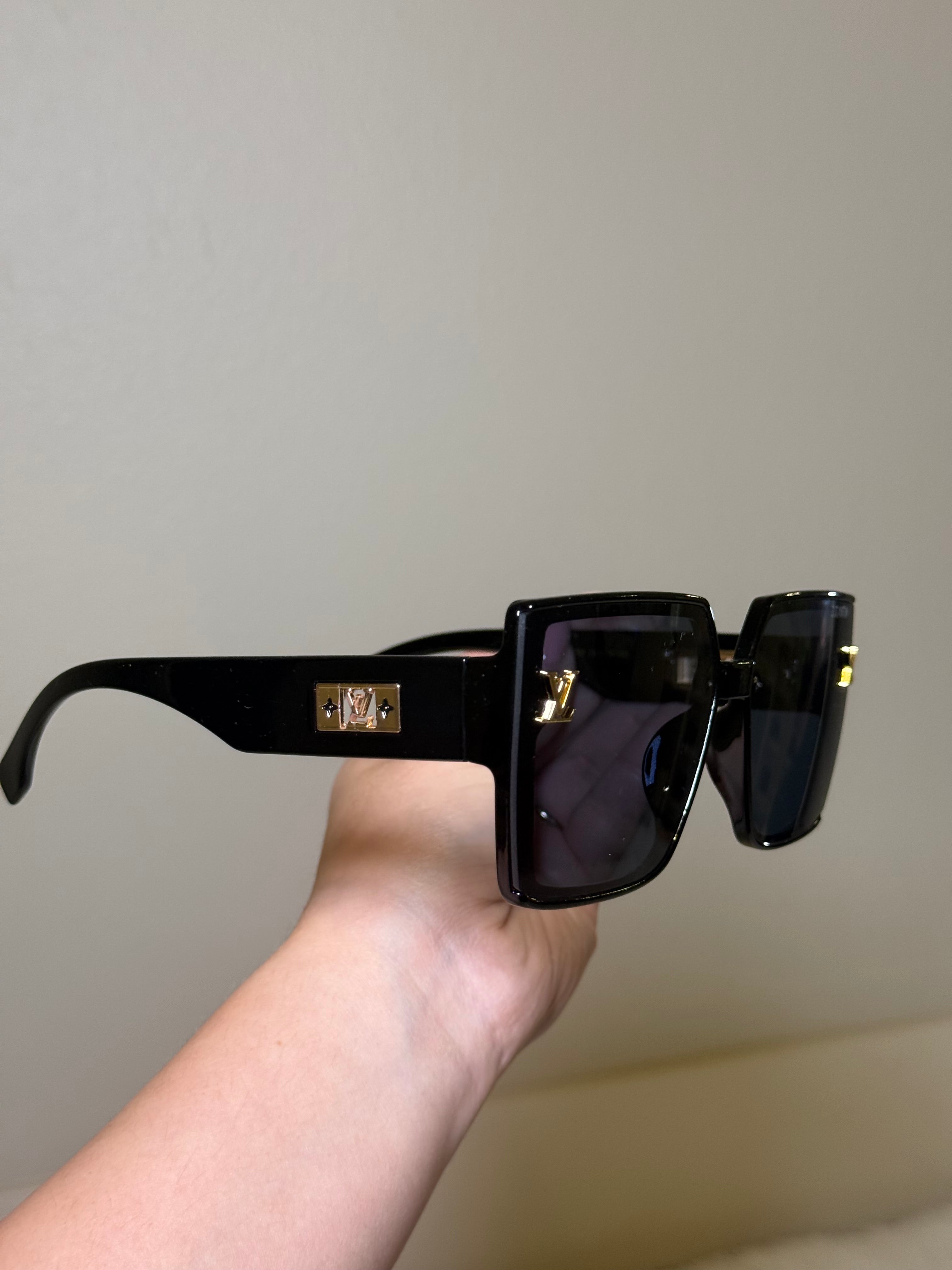 Jet Black Oversized Sunglasses