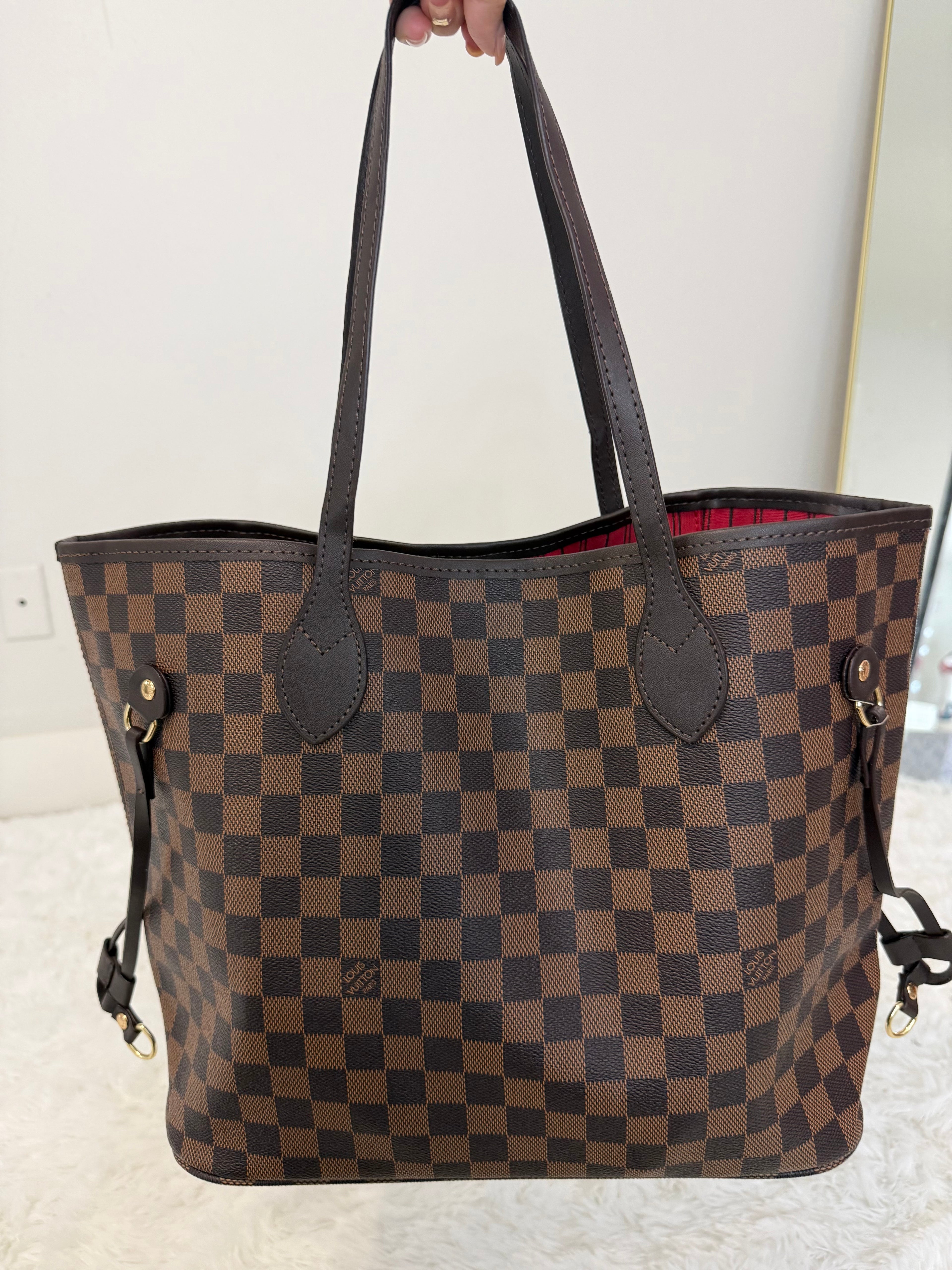 Brown Checkered Bag