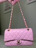 Pink cc gold chain